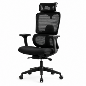 Ergonomic Mesh Office Chair with adjustable headrest, breathable mesh back, comfortable padded seat,  AF038