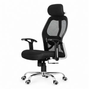 Ergonomic Mesh Office Chair with adjustable headrest, breathable mesh back, comfortable padded seat AF040