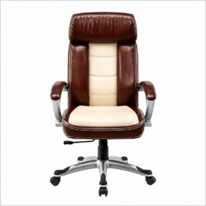 Premium Brown & Cream Executive Office Chair